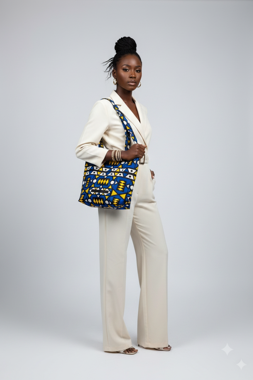 Bolsa Tote Estampa Geométrica – Estilo e Versatilidade