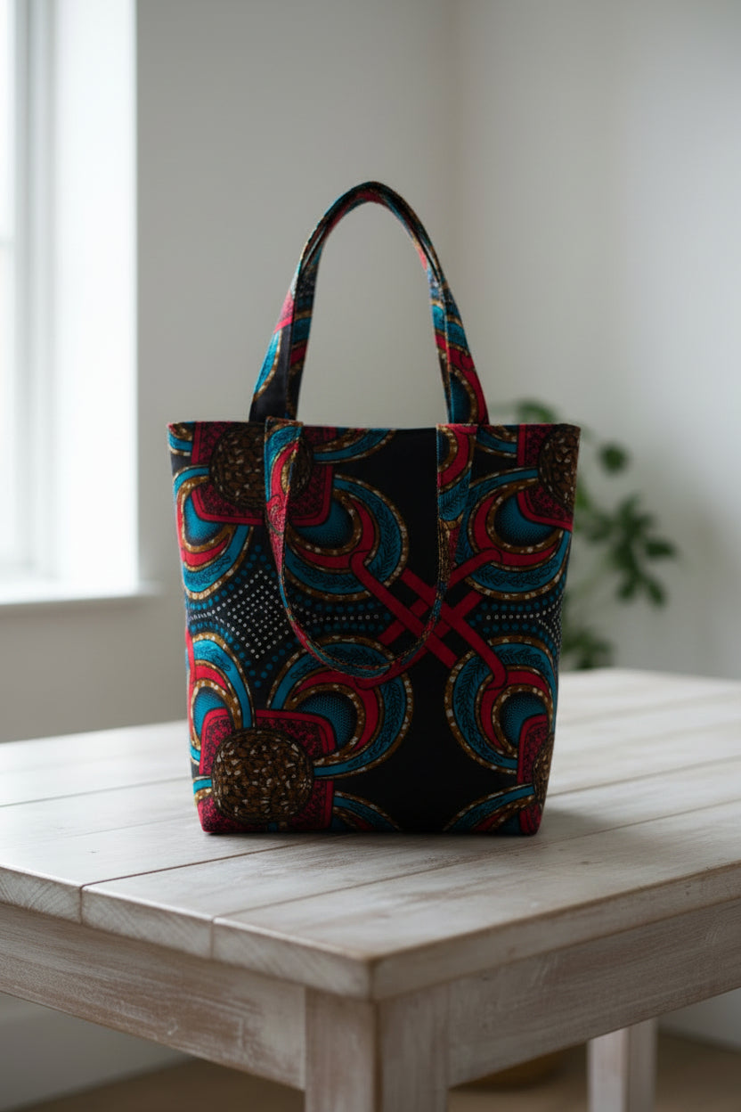 MALA TOTE EM CAPULANA – ELEGÂNCIA E TRADIÇÃO