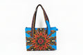 BOLSA TOTE ARTESANAL MANDALA FLORES E BORBOLETAS