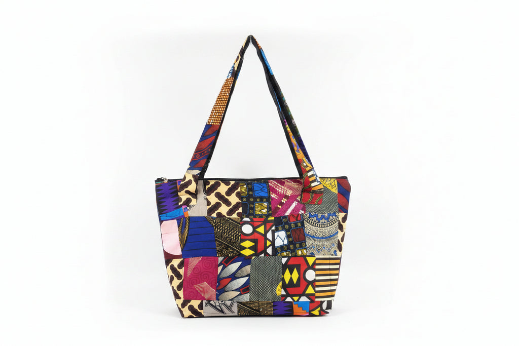 BOLSA TOTE PATCHWORK ÉTNICA AFRICANA