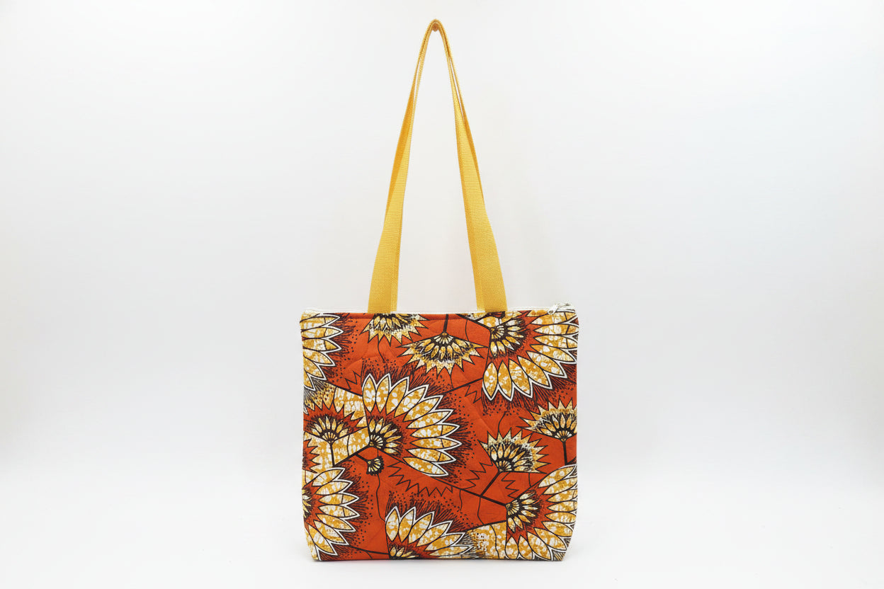 BOLSA TOTE DUPLA FACE ARTESANAL – ESTAMPA ÉTNICA AFRICANA & GATO FASHIONISTA