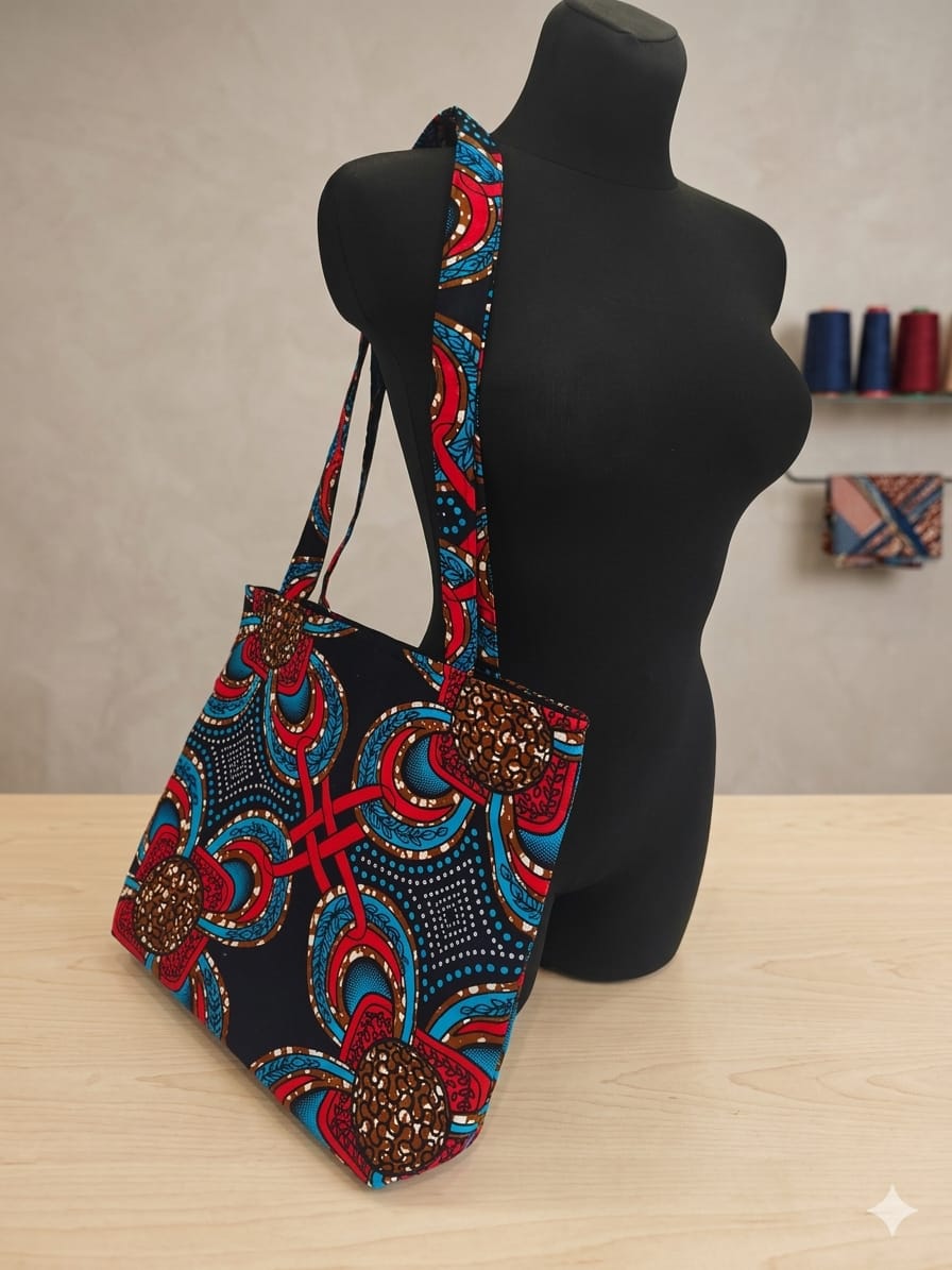MALA TOTE EM CAPULANA – ELEGÂNCIA E TRADIÇÃO