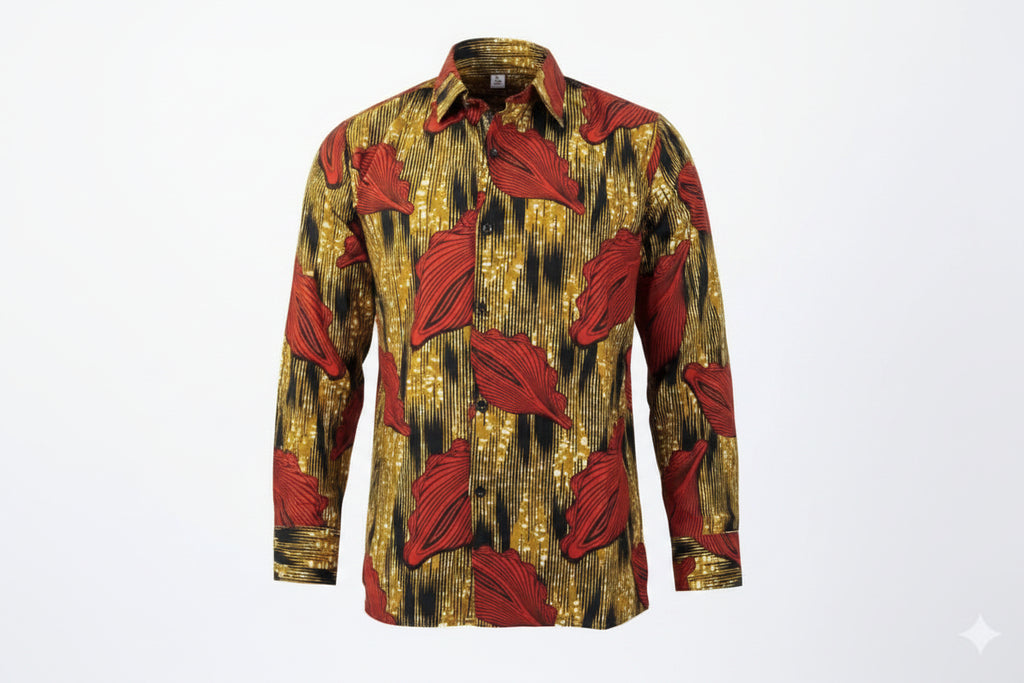 CAMISA MASCULINA ESTAMPADA AFRICANA